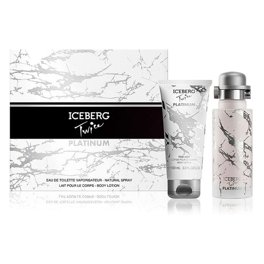 Cofanetto donna ICEBERG TWICE PLATINUM eau de toilette 125ml + latte corpo profumato 100ml.